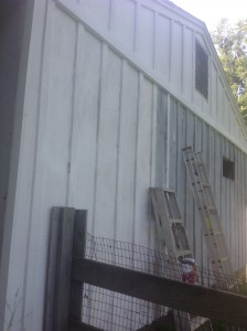 barn with primer coat